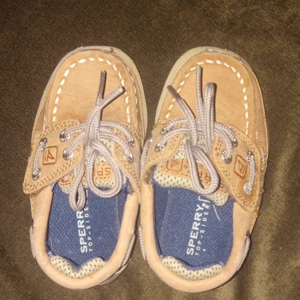 Sperry Kids Light Brown Moccasins